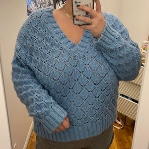 Cute spring blue sweater